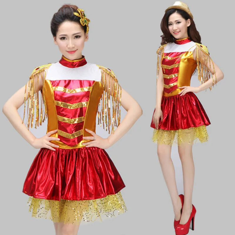 Neue Cheerleading Kleid Erwachsene Kostüm Jazz Dance Mode Pailletten Latin Dance Kostüm Bühne Leistung