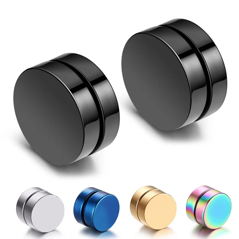 1 Piece Mens Women Strong Magnet Magnetic therapy Health Ear Stud Non Piercing Earrings Fake Earrings Gift Punk Jewelry image 4