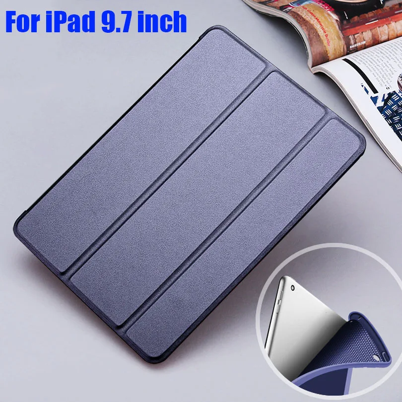 Case For iPad 10.2 inch 2019 2020 PU Leather TPU Silicon Back Slim Light Weight Smart Cover for iPad Air 9.7 Mini 6 5 4 3 2