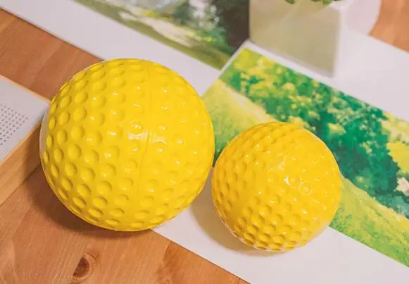 non-toxic yellow fully rubber solid baseball practice training baseball balls sports game massage balls