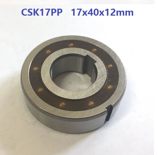 100pcs CSK17PP 17mm One Way Clutch Bearing With dual keyway 17x40x12 mm Sprag Freewheel Backstop Bearing 17*40*12mm