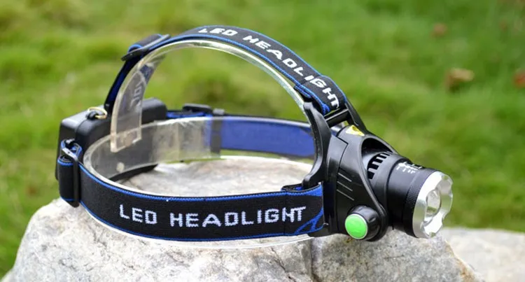 LED Headlamp Fishing Headlight T6/L2 3 Modes Zoomable Waterproof Super bright camping light Powered by 2x18650 batteries