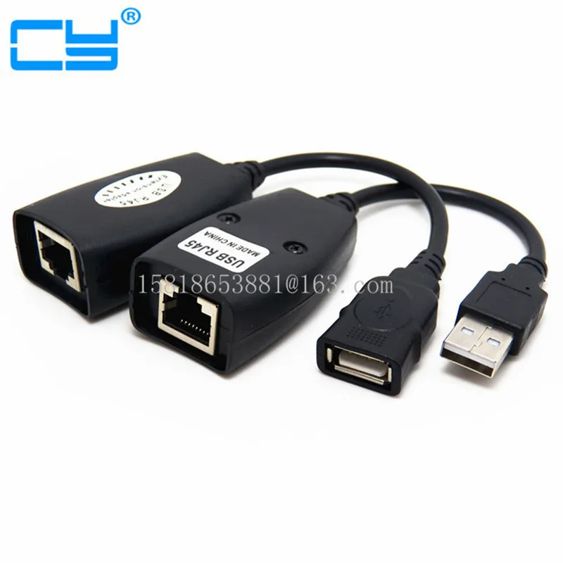 Ferr Shipping USB Over RJ45 Cat5e 5e Cat6 Cable Extension Extender Cable Adapte