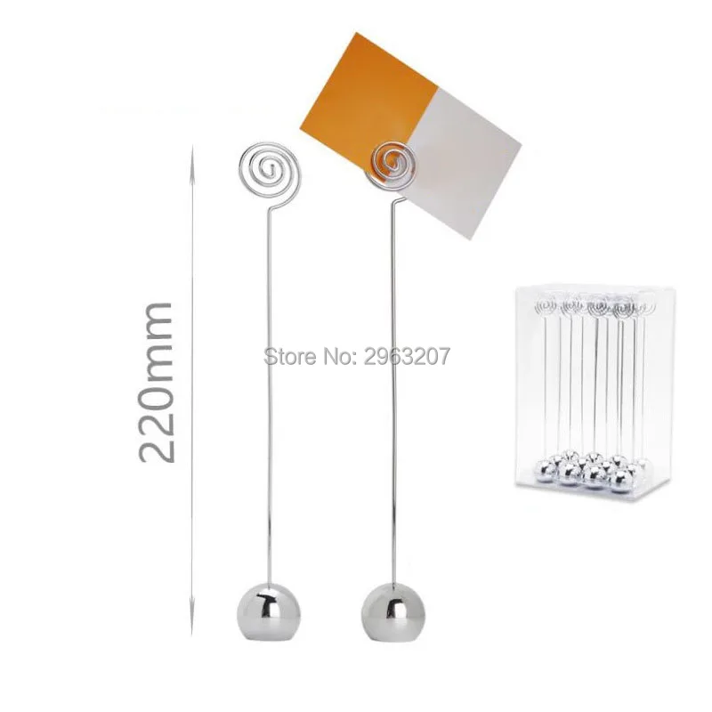 120pcs Stainless Steel Table Number Place Card Menu Holder Stand for Wedding Restaurant Party Festival Decoration