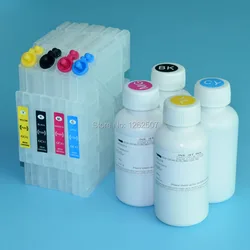 100ML 4Colors GC41 Dye Sublimation Ink And Refillable Cartridge For Ricoh Aficio SG3110 3110 SG3100 SG2100 2010 SG7100 Printers