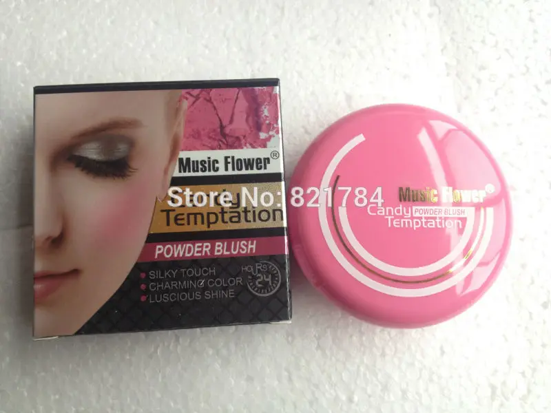ブランドミュージックフラワーキャンディフェイスミネラルパウダーブラッシュ誘惑シルキータッチチャーミングカラーラスシーフィッシュネット8g（英語名入り）