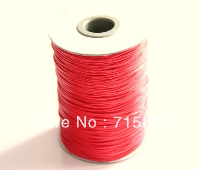 

Free Shipping 1MM 200 Yard (180M) Red KOREA Wax Cotton Cords Jewelry DIY Cord Waxed Rope Fit For Bracelet Jewelry String