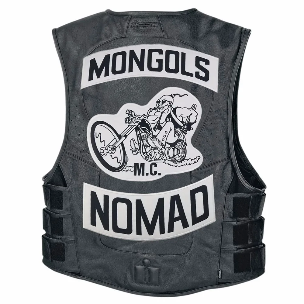 Mongols MC Patch Biker Back Nomad Rocker Patch Free Rider moto giacca ricamata gilet Badge Back Size Iron On