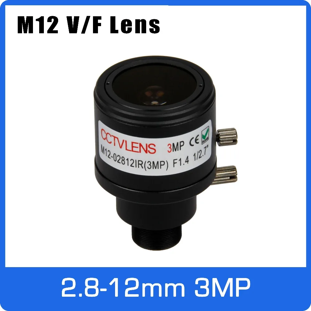 

3Megapixel Varifocal CCTV Lens 2.8-12mm M12 Mount 1/2.7 inch Manual Focus and Zoom For 720P 1080P IP/AHD Camera Free Shipping