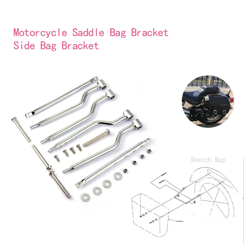 

Side Luggage Support Motorcycle Saddle Bag Bracket For Steed 400/600 Magna 250/750 C50 M109R
