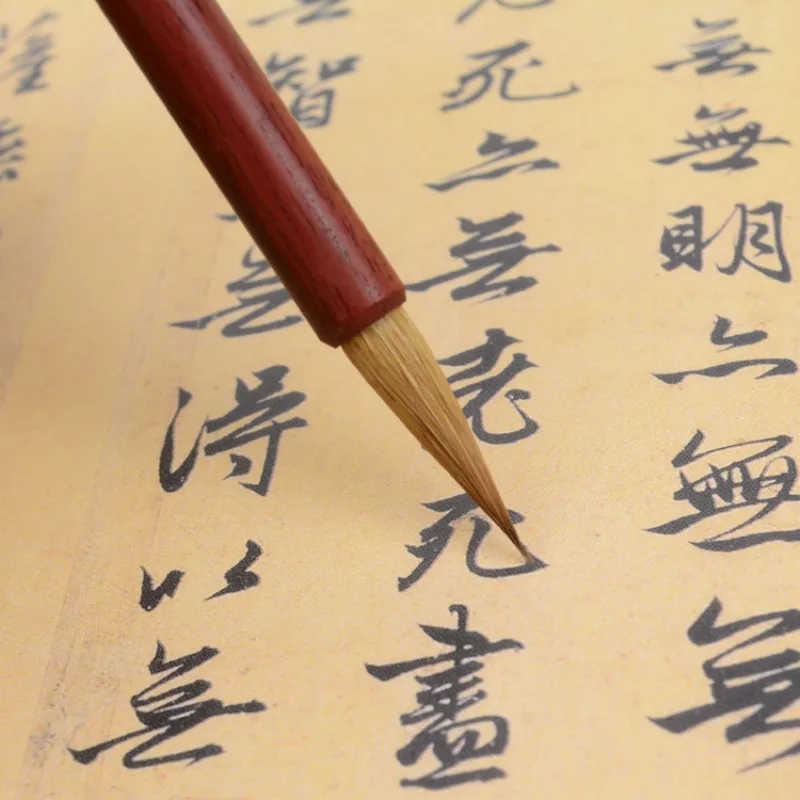 Brosse de calligraphie chinoise, cheveux de belette de qualité supérieure, pour petits écritures régulières, fournitures de pinceaux de peinture chinoise