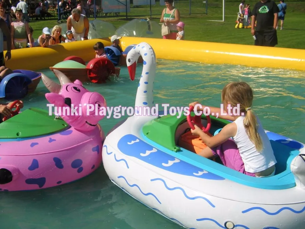 

children bumper boat; inflatable cartoon boat; battery motor bumper boat