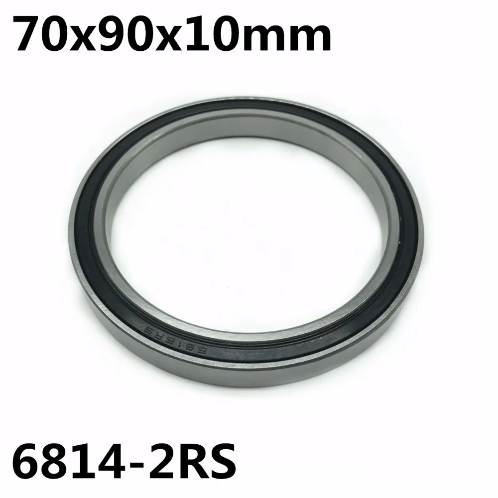 1 sztuk 6814-2RS 70x90x10mm wysokiej jakości ultra cienkie łożyska kulkowe głębokorowkowe 6814RS 6814
