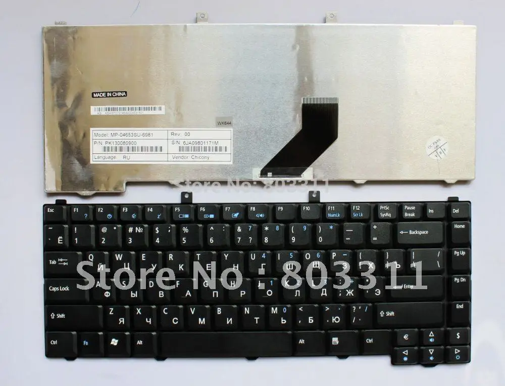 RU Version laptop keyboard For Acer Aspire 1670 3030 3600 service RU BLACK