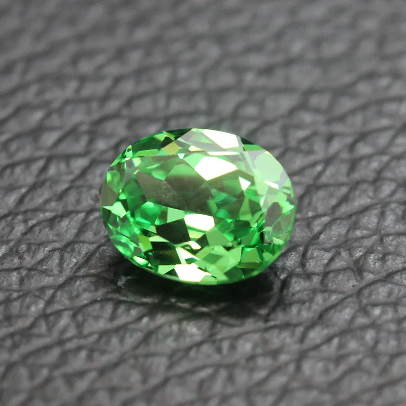 Tsavorite green garnet faceted created gemstone beads for jewelry making DIY gem stone loose gemstones AAA top quality