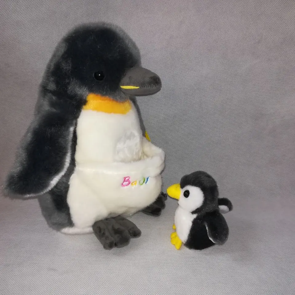 dark gray penguin about 28cm plush toy baby house penguin soft doll throw pillow toy birthday gift w1409