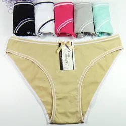 New Style 5pcs/lot Hot Selling Cotton Briefs Fashion Women's Underwear Pure Color All-cotton Panties 89161