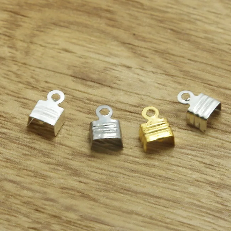 

High Quality 500pcs/lot Cord Crimp End Caps for Necklace Bracelet Ropes Cords Connectors Clasp,DIY Jewelry Findings