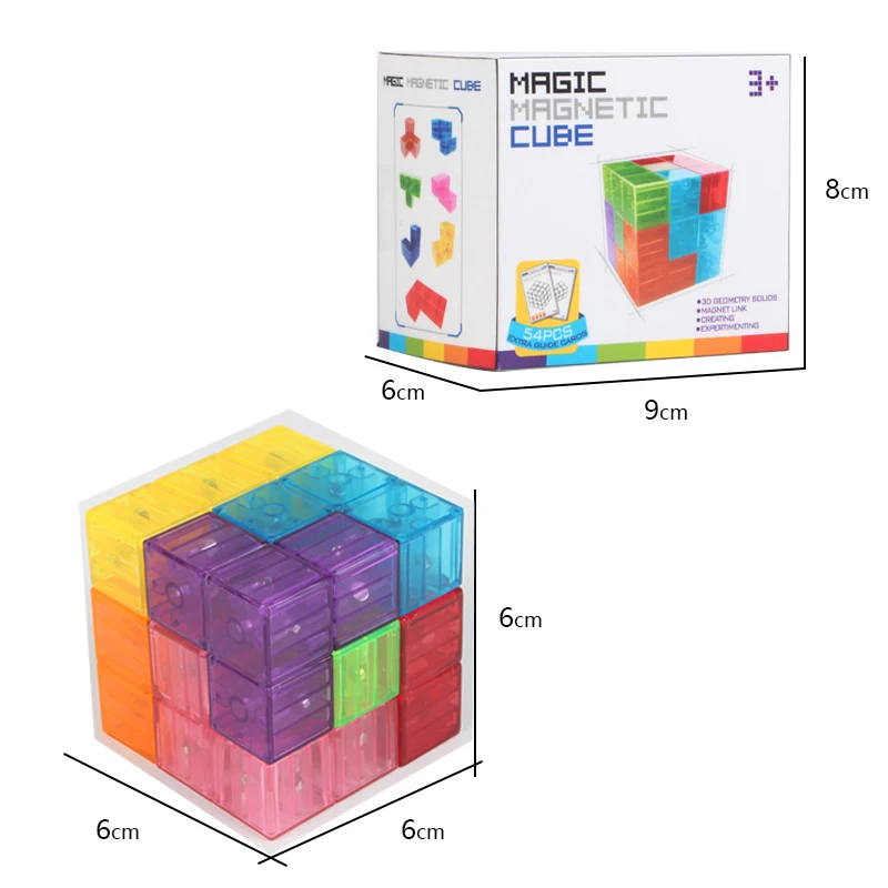 Fidget Toy Autism Anti Stress Relief Creative Magnetic 3D Puzzle Cube Office Flip Cubic Puzzle Stop Stress Reliever Autism Toys