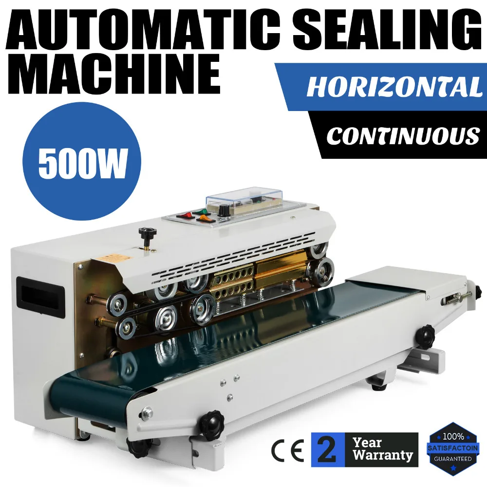 FR900 Horizontal Automatic Sealing Machine 500W Continuous Band Sealer Bag Sealing Machine