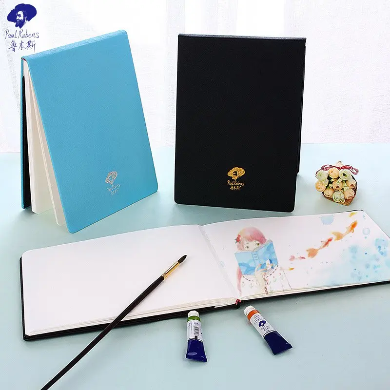 Paul Rubens Watercolor Painting Paper Pad 300g/m2 20 Sheets 100% Cotton Leather Cover Portable Art Aquarelle Watercolor Book