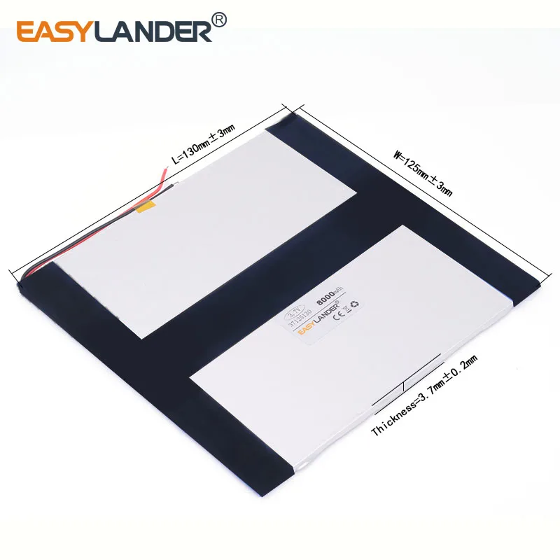 3.7 فولت 8000 مللي أمبير 37125130   بطارية ليثيوم أيون بوليمر قابلة لإعادة الشحن للكمبيوتر اللوحي onda sanei ainol pipo