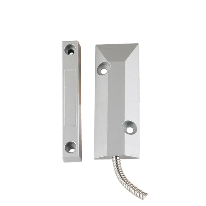 Metal Wired Roller Shutter Door Magnetic Contact Reed Switch with installation Bracket for Security alarm system