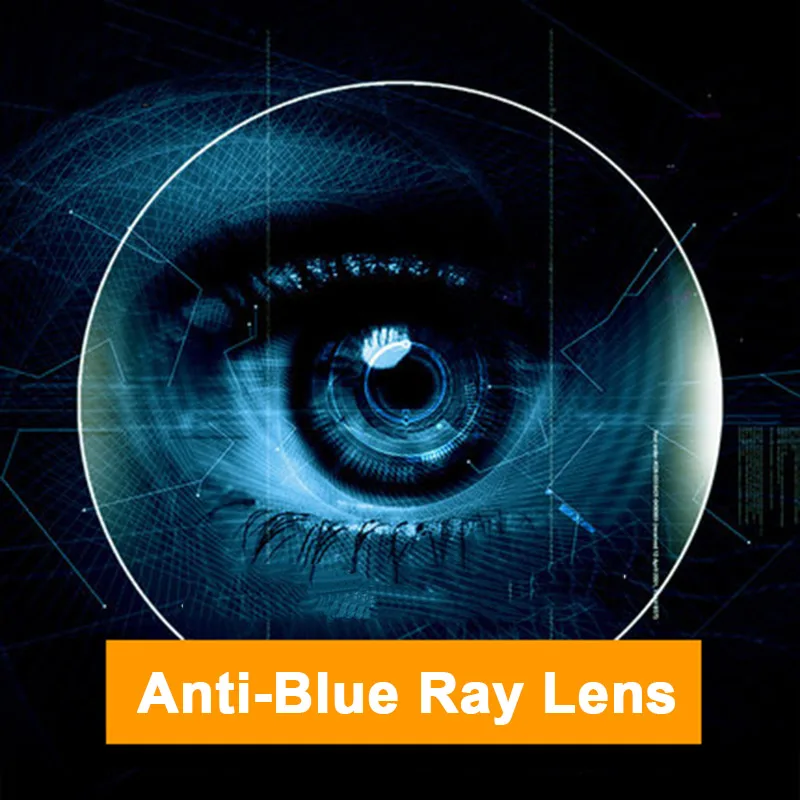 1.61 Anti-Blue Ray Single Vision mężczyźni i kobiety soczewki korekcyjne na receptę do urządzenia cyfrowe