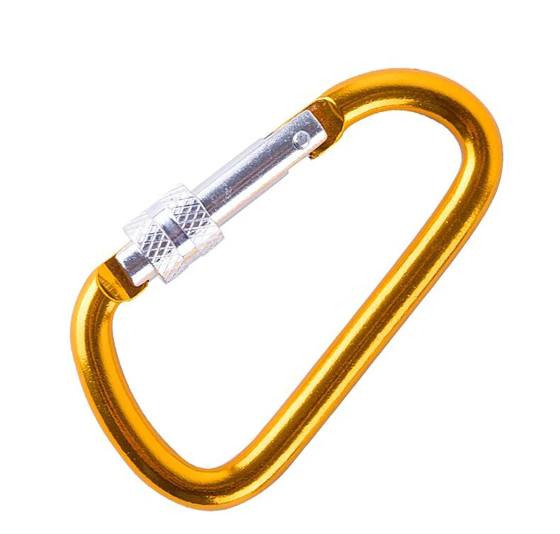 4Pcs 8cm/7cm/6cm/5cm Aluminum Alloy Carabiner D-Ring Key Chain Clip Camping Keyring Snap Hook Outdoor Travel Kit GYH