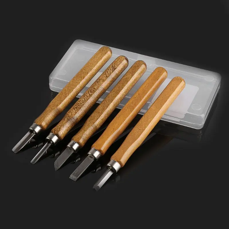 5pcs Wood Carving Chisels Knife For Wood Cut DIY Woodworking Hand Tools Arts Crafts Cutter Graver