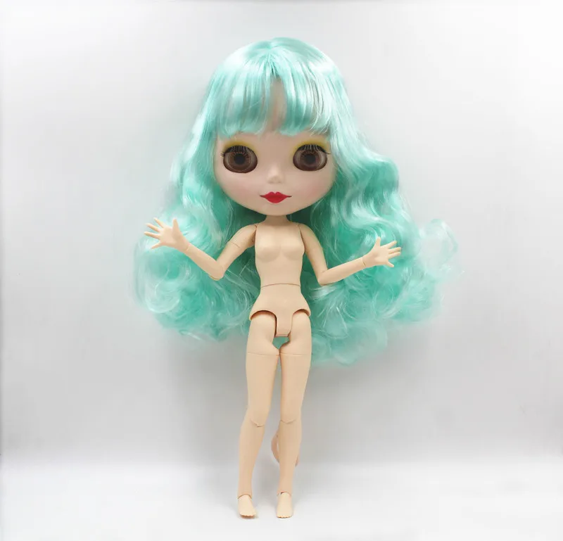 Blygirl Blyth doll,Emerald green bangs, 19 joint body, naked doll, 1/6 doll, DIY doll, suitable for body replacement.