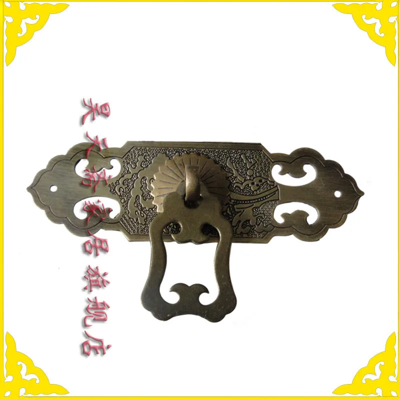 

[Haotian vegetarian] antique furniture copper fittings / bookcase drawer handle 10cm / entrance handle HTC-135