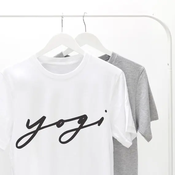 Sugarbaby Yogi Unisex T shirt Typography t shirt Short Sleeve Fashion Tumblr T shirt Crew Neck Tumblr Clothing High quality Top