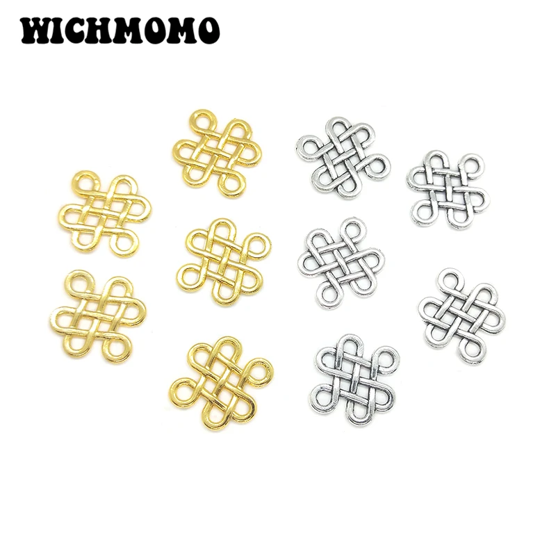 New Fashion 20pieces 17*14mm Zinc Alloy  Chinese Knots Earrings Porous Connector Charms Linker for DIY Jewelry Accessories