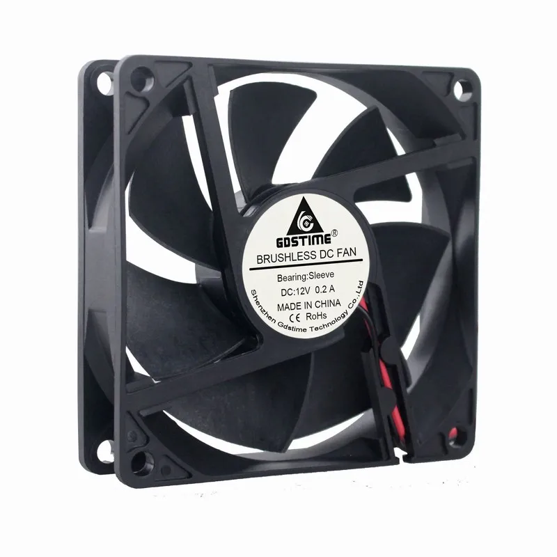 1 قطعة Gdstime 8 سنتيمتر 2Pin 2 سلك 80 ملليمتر x 20 ملليمتر 12 فولت DC فرش السيارات التبريد مروحة 80x80x20 ملليمتر 8020 قطعة حالة برودة