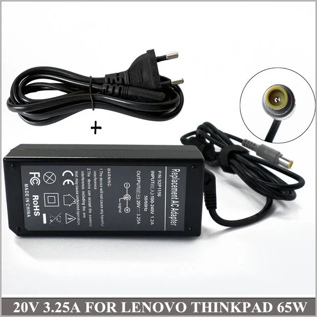 20V 3.25A 65W Carregador Notebook AC Adapter Charger For Lenovo ThinkPad T410s T410i T410si T420s T420i T430u T510i