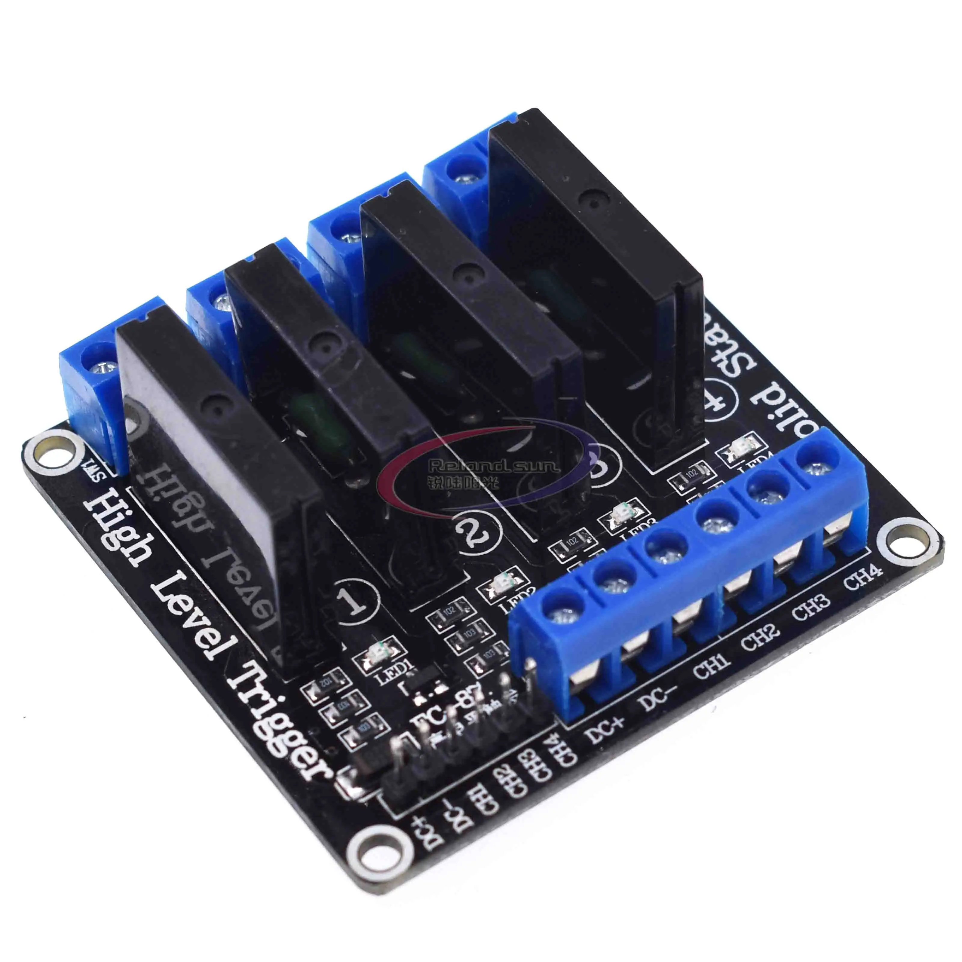 5V 4 CH Channel OMRON G3MB-202P Solid State Relay High Level Trigger Effective SSR AVR DSP Board w/ Resistive Fuse for Arduino