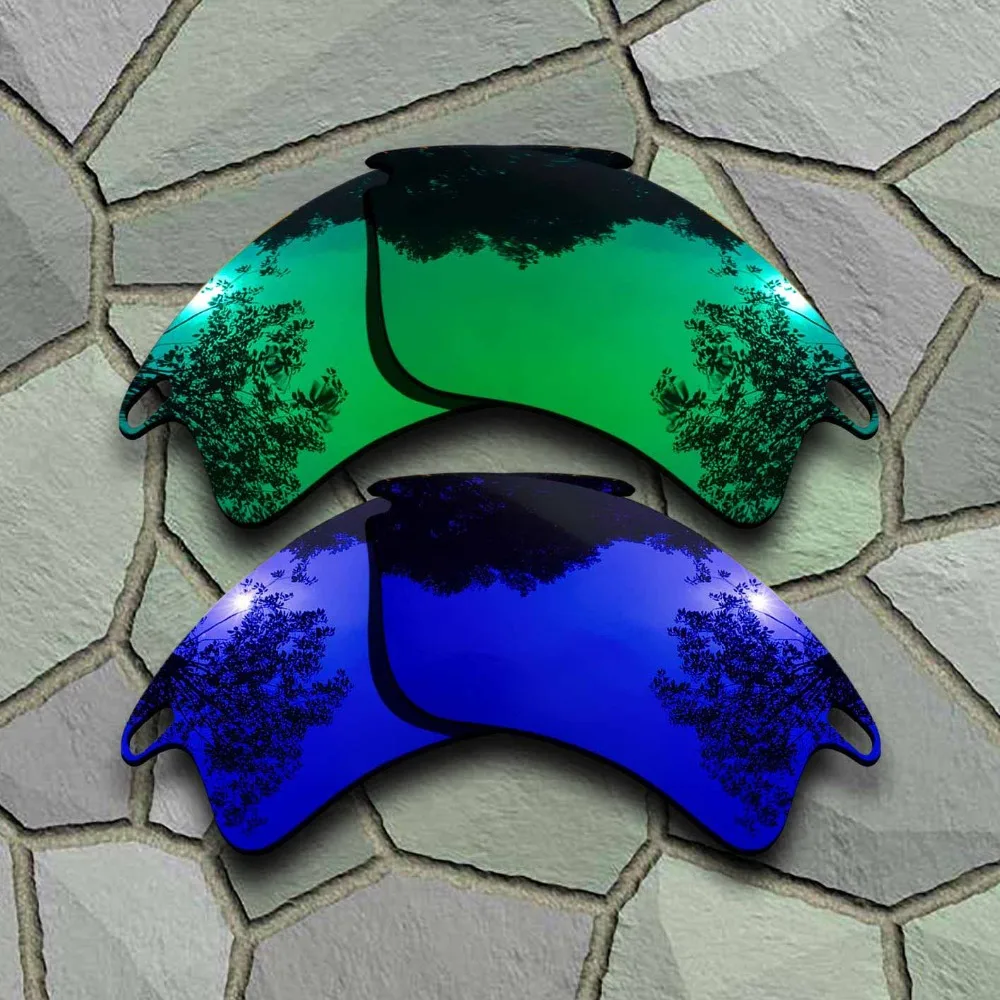 Jade Green&Violet Blue Anti-scratch Polarized Replacement Lenses for Fast Jacket XL