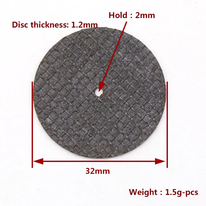 5pcs 32mm Cutting Discs Resin Fiber Cut Off Wheel + 2.35/3.2mm Shank For Dremel Accessories Rotary Power Grinding Abrasive Tools