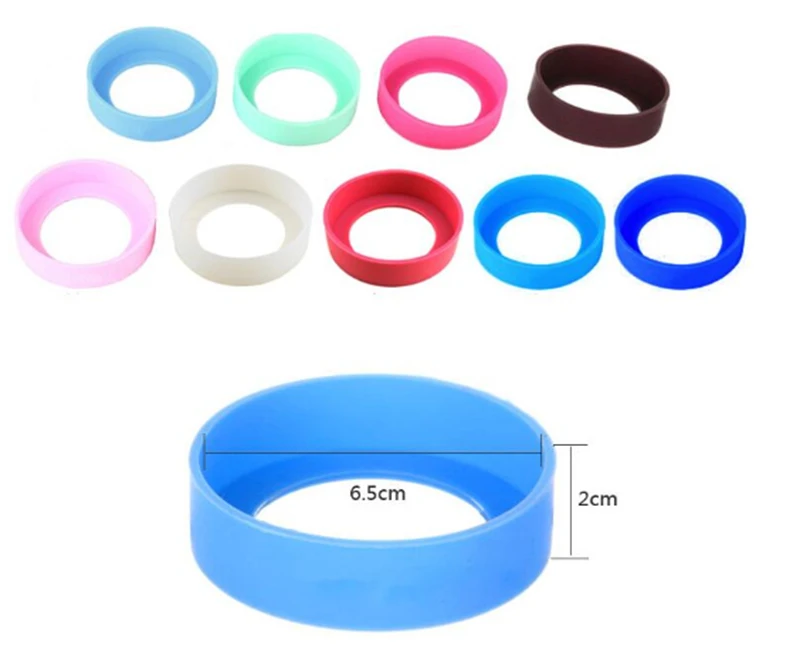 500piece Bottom Protective Cover rubber bottom Sleeve silicone multi bottle mug cup Mats & Pads