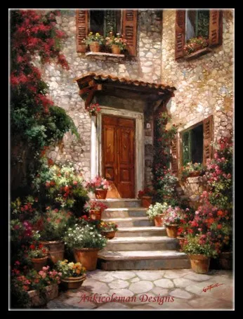 Needlework for embroidery DIY DMC Color High Quality - Counted Cross Stitch Kits 14 ct Oil painting - Mont Boron Hideaway