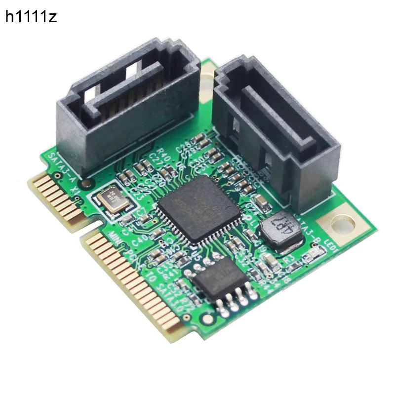 

Карта контроллера Mini PCI-Express SATAIII 3,0, 6 Гбит/с, ASM1061, Mini PCIE, 2 порта, SATA 3,0, Расширительная карта Adpater Adaptador для HDD