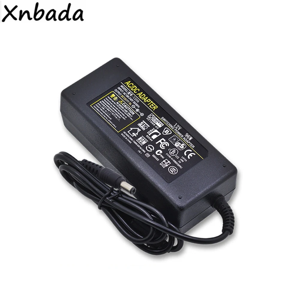 Xnbada Power Supply Adapter 12V 2A-12.5A Lighting Transformer For 5050 5730 2835 3014 Led Strip