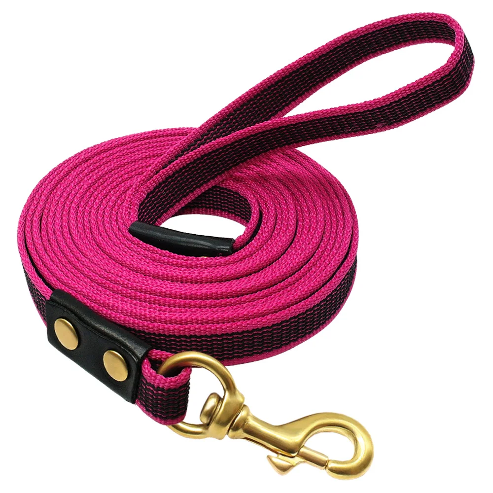 Long Dog Tracking Leash Non-Slip Nylon Training Leads Walking Leads 2m 3m 5m For Medium Large Dogs Heavy Duty