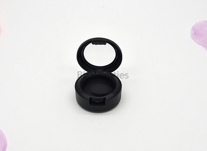 100pcs/lot 26mm Empty Black Blusher Compacts, DIY Round Top Grade Eyeshadow Powder Case, Plastic Elegant Lipstick Box