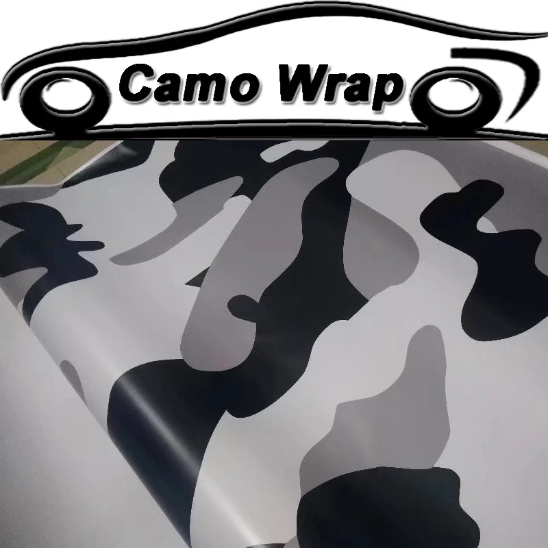 

Jumbo Black Grey Vinyl Film Camo Car Wrapping Foil Car Wrap Sticker Adhesive Truck Car Roof Hood Sticker Decal