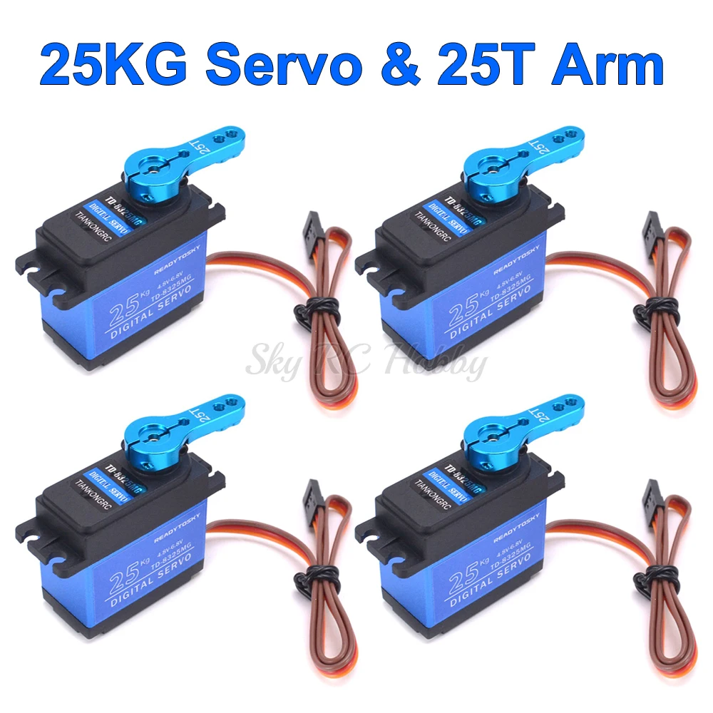 High Quality Update RC Servo 25KG Full Metal Gear Digital Servo Baja Servo Waterproof Version & 25T Arm for cars RC toy Parts