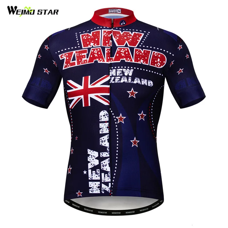 Weimostar New Zealand Team Cycling Jersey Shirt Men Summer Short Sleeve Cycling Clothing Bicycle Wear Quick Dry MTB Bike jersey