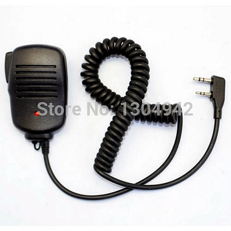 Baofeng Speaker Mic 2 Pin Hand Microphone with Signal light for BAOFENG UV-5R 5RA/B/C/D/E  Kenwood Walkie Talkie