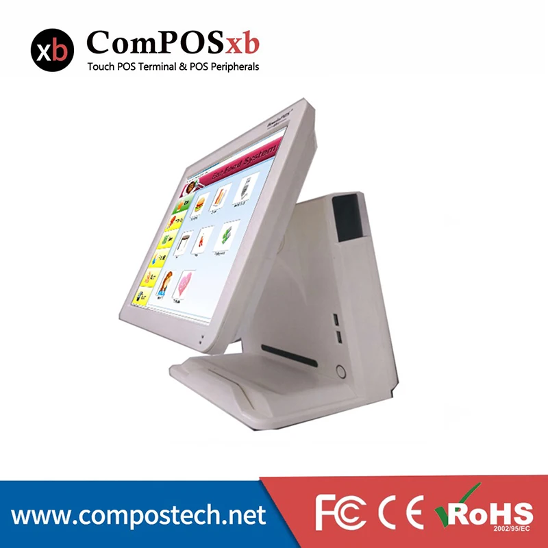 New Product 15'' Touch Screen All in One Touch Restaurant System/POS Terminal With VFD Customer Display